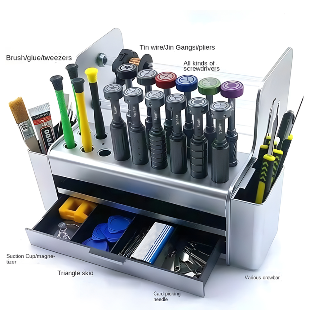 Phone Accessories Cabinet - Rack de mesa para manutenção eletrônica,