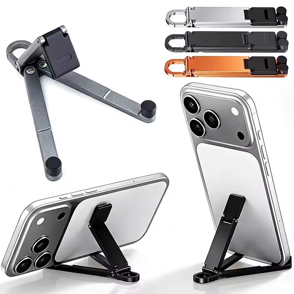 Phone Accessories For Travel - Suporte de Telefone Dobrável para Chaveiro,