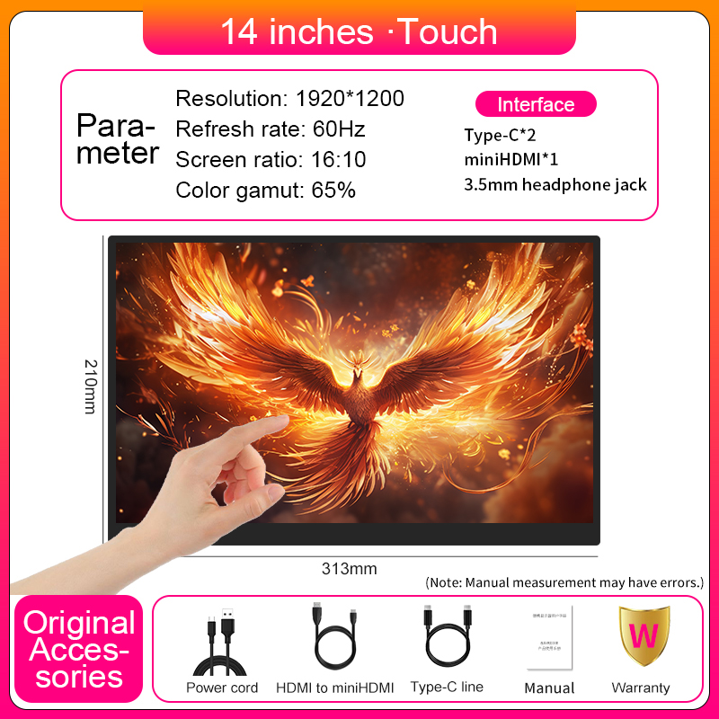 Monitor Portátil Touchscreen d - Phone Accessories Display Board avaliação e preço