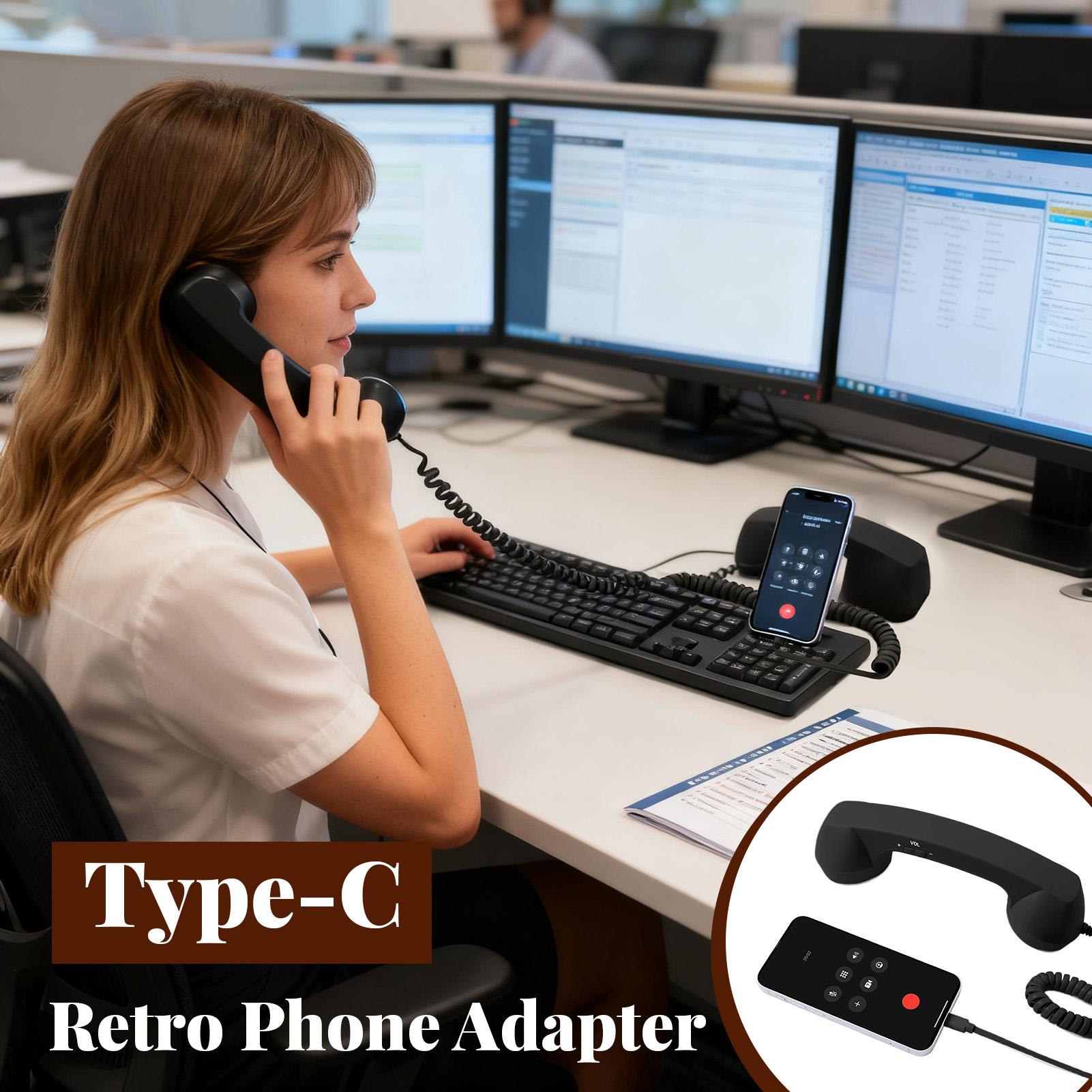 Tipo-c retro adaptador de tele - Phone Accessories For Travel avaliação e preço